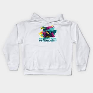 The eagle of freedom, t-shirt and accessories inspired by nature and adventure Kids Hoodie